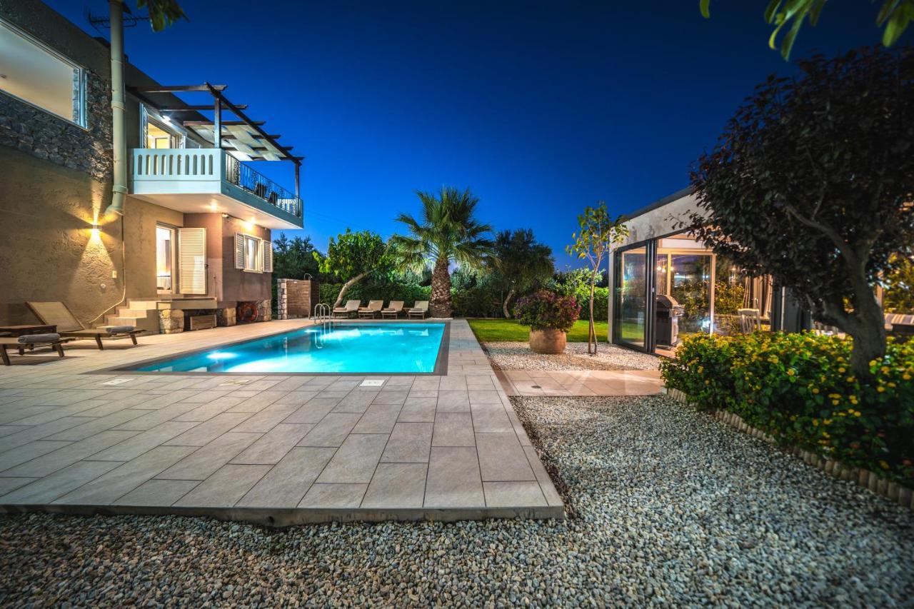 Petronila Luxury Villa With Heated Private Pool Kíssamos Buitenkant foto