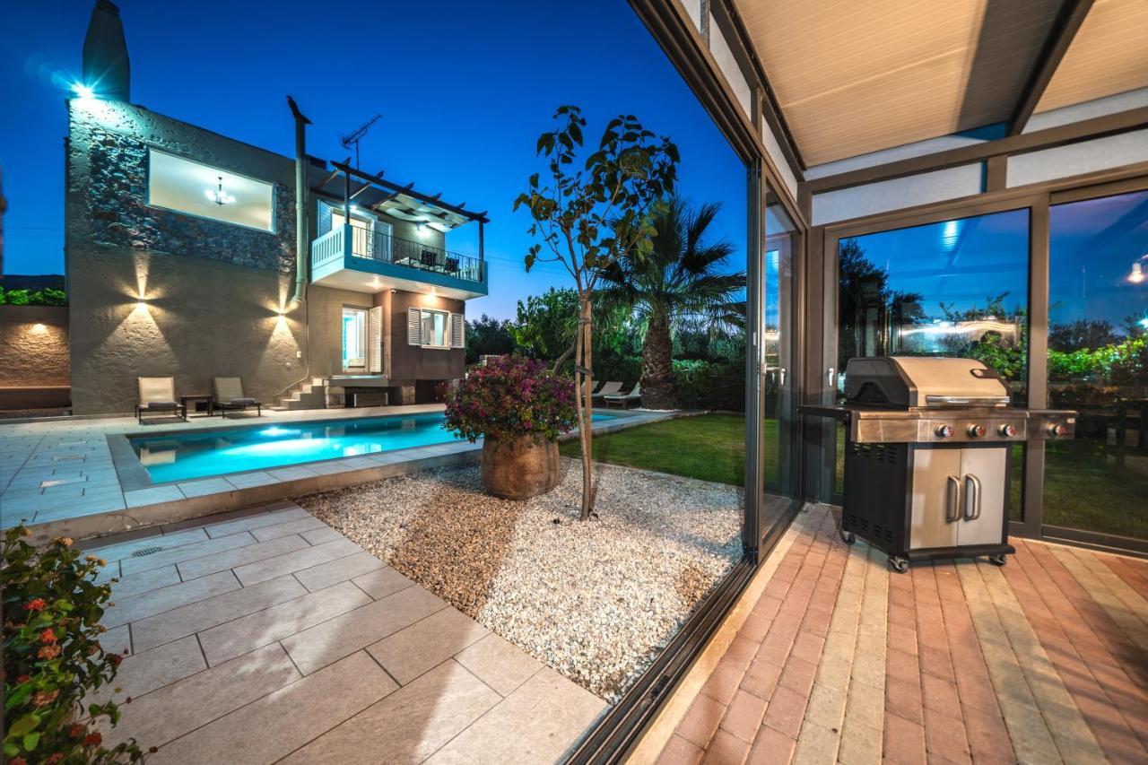 Petronila Luxury Villa With Heated Private Pool Kíssamos Buitenkant foto