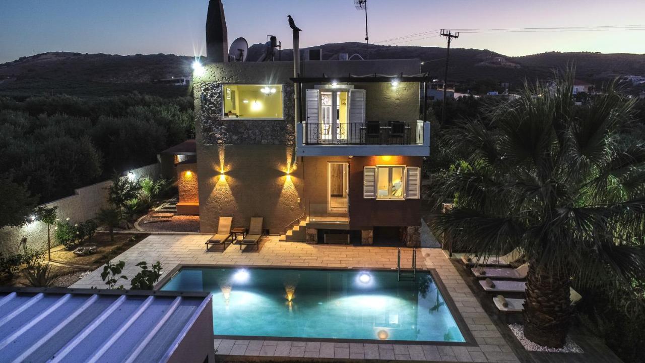 Petronila Luxury Villa With Heated Private Pool Kíssamos Buitenkant foto