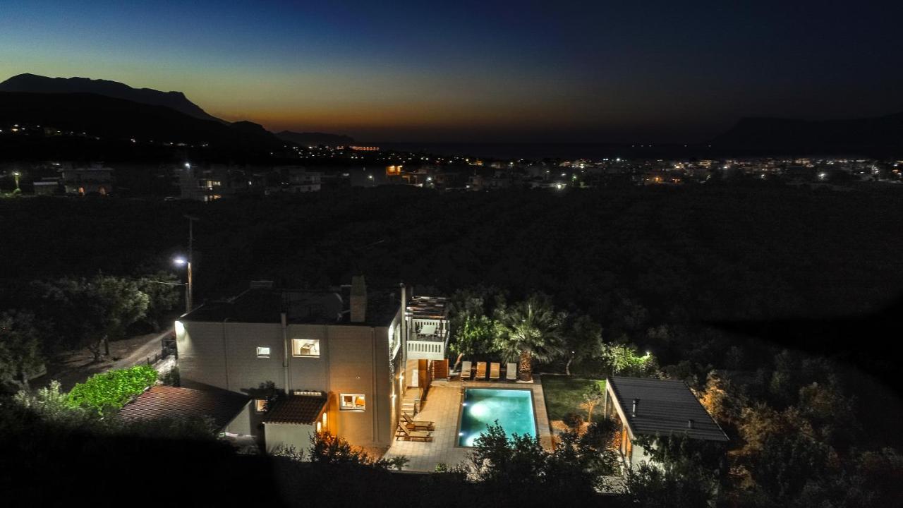 Petronila Luxury Villa With Heated Private Pool Kíssamos Buitenkant foto